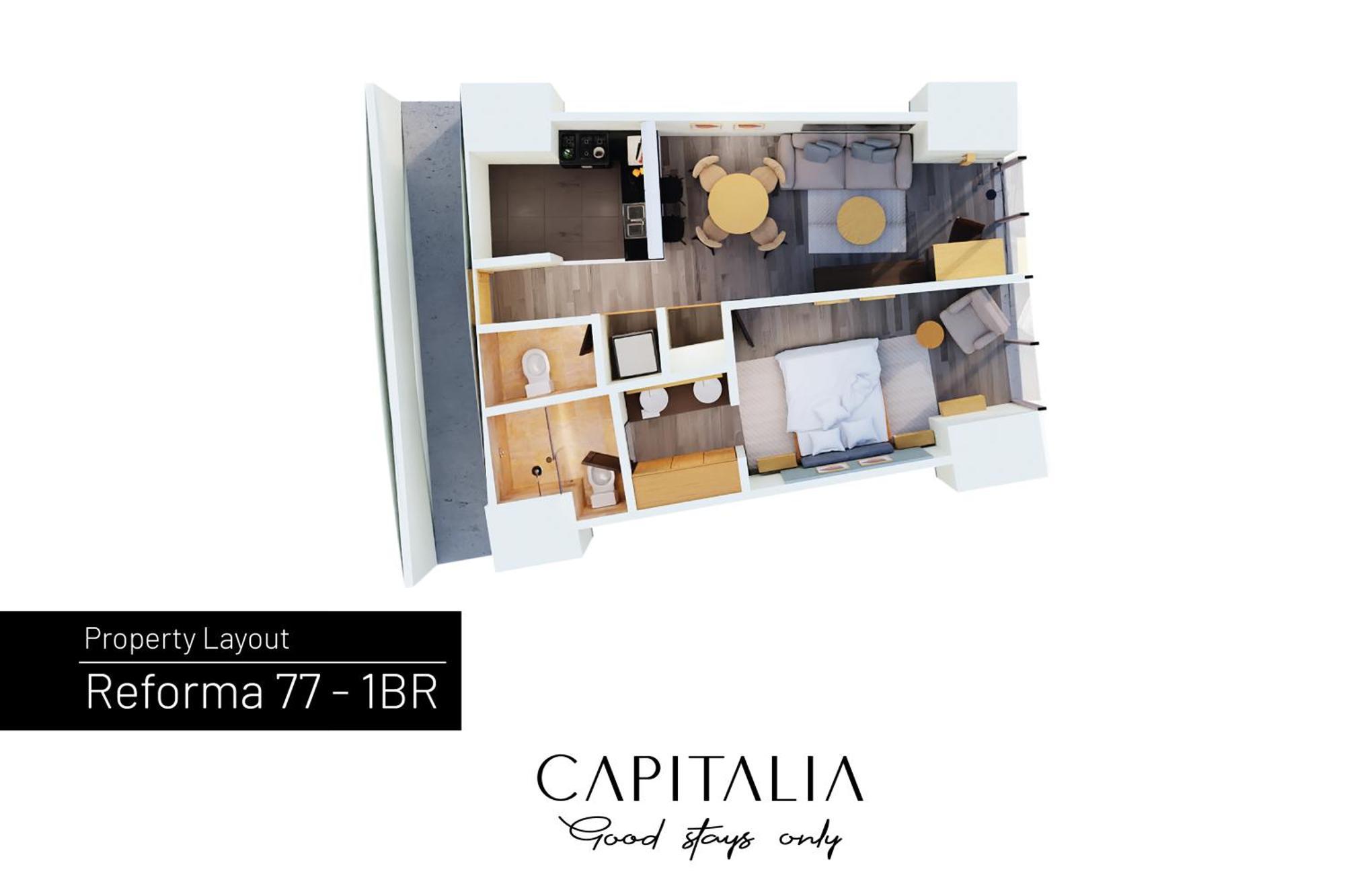 Capitalia - Apartments - Reforma Centro Mexico-stad Kamer foto