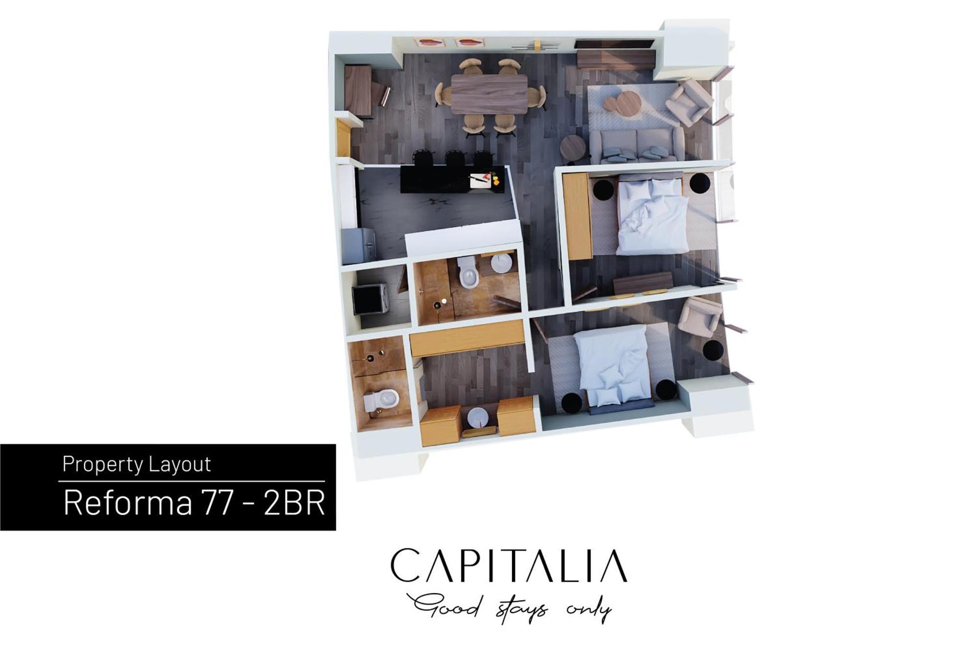 Capitalia - Apartments - Reforma Centro Mexico-stad Kamer foto