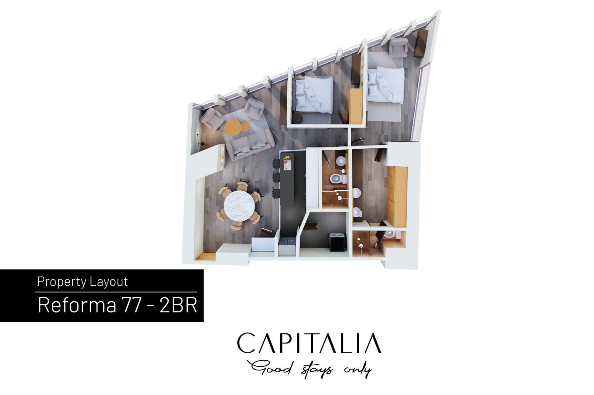 Capitalia - Apartments - Reforma Centro Mexico-stad Kamer foto
